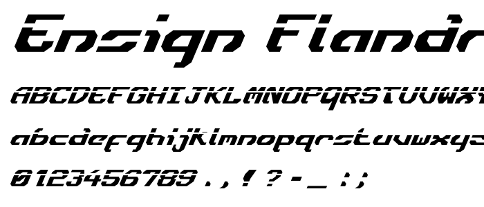 Ensign Flandry Laser Italic font